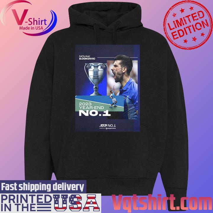 Novak Djokovic Is Your ATP 2023 Year End No 1 Presented By Pepperstone FX ATP Rankings s Black Hoodie