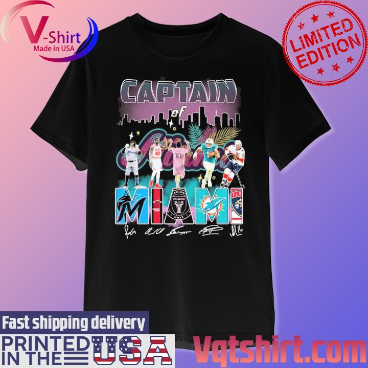 Official Captain of Miami Sport team signatures shirt