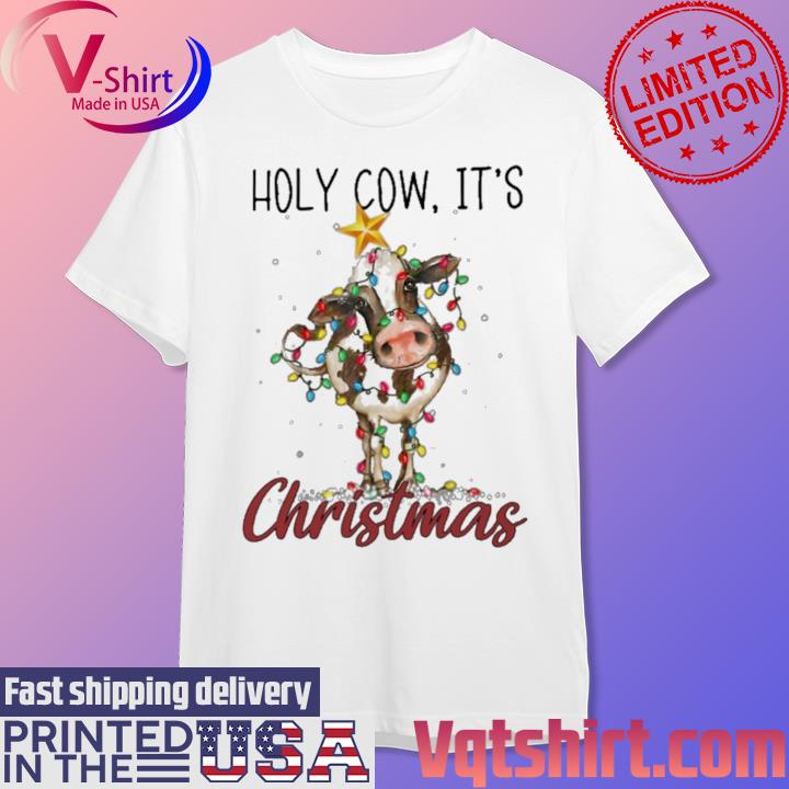 Official Holy Cow It's Christmas light 2023 shirt