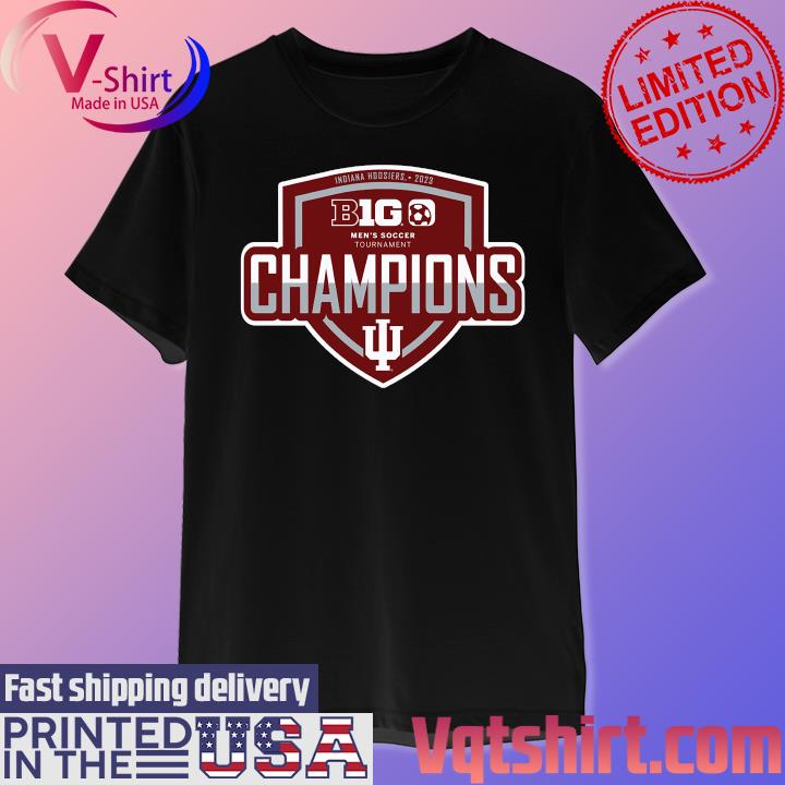 Official Indiana Hoosiers 2023 Big Ten Men's Soccer Conference Tournament Champions Locker Room T-Shirt