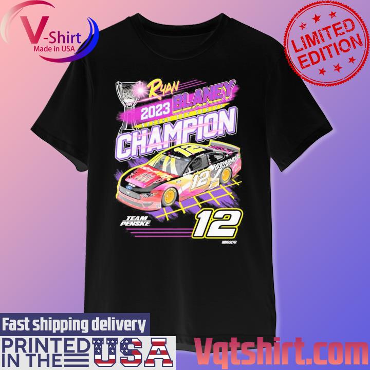 Official Ryan Blaney trophy 2023 Nascar Cup Series Champions Team Penske Car shirt