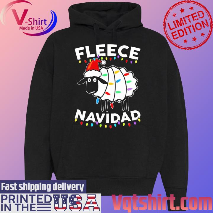 Official Sheep Fleece Navidad Christmas s Black Hoodie