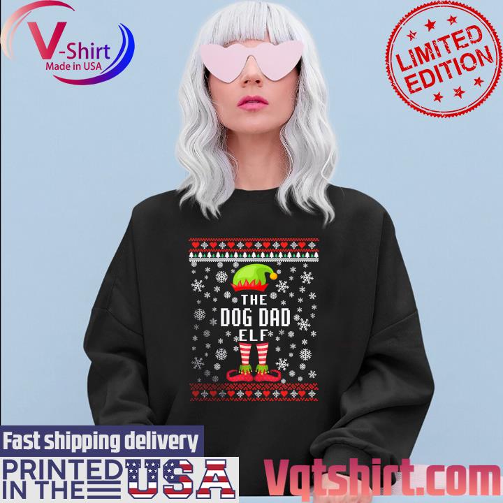 Official The Dog Dad Elf Ugly Christmas s Sweater