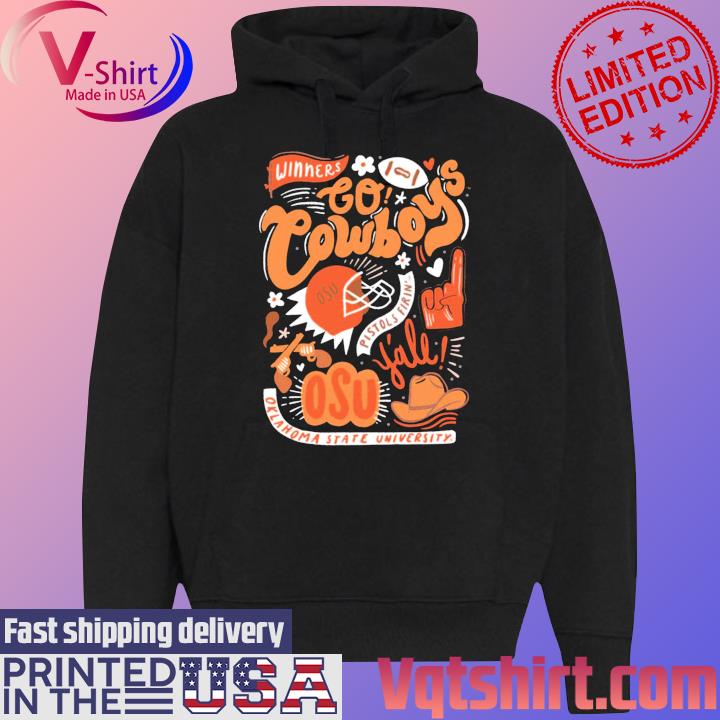 Official Winners go Cowboys Pistols Firin Y'all Oklahoma State University s Black Hoodie