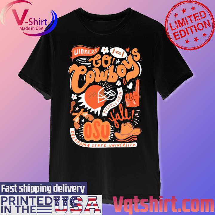 Official Winners go Cowboys Pistols Firin Y'all Oklahoma State University shirt