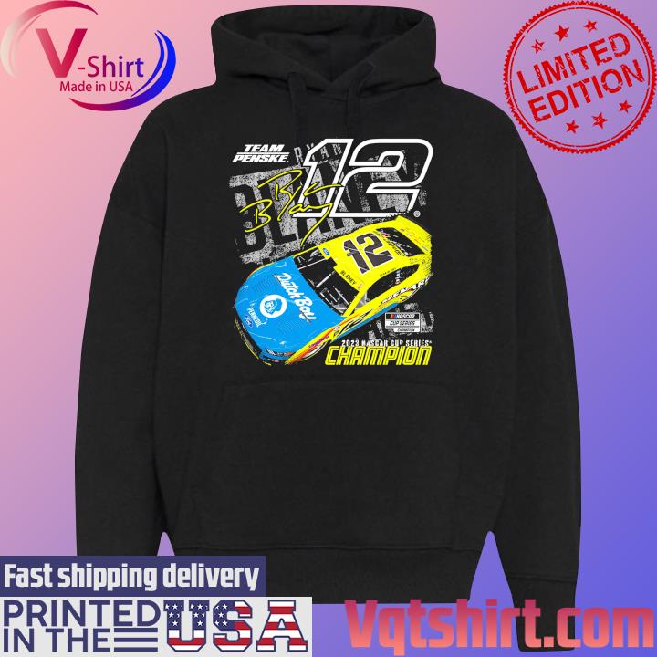 Ryan Blaney 2023 NASCAR Cup Series Champion signature s Black Hoodie