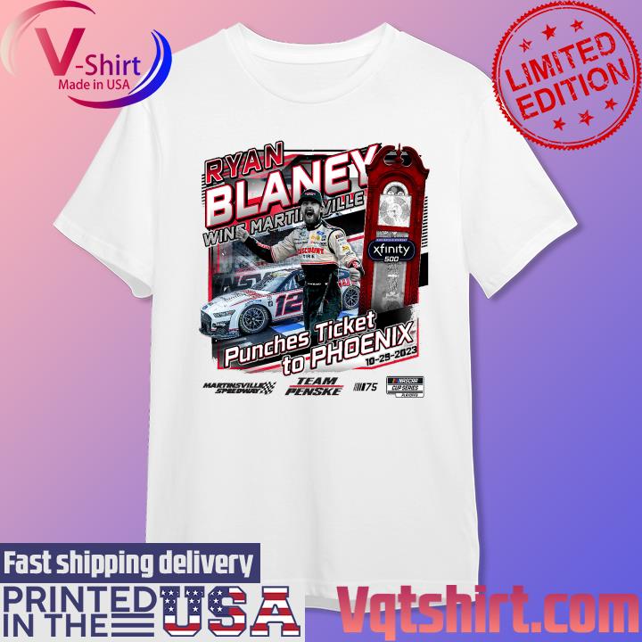 Ryan Blaney Checkered Flag Sports 2023 Xfinity 500 Race Winner T-Shirt