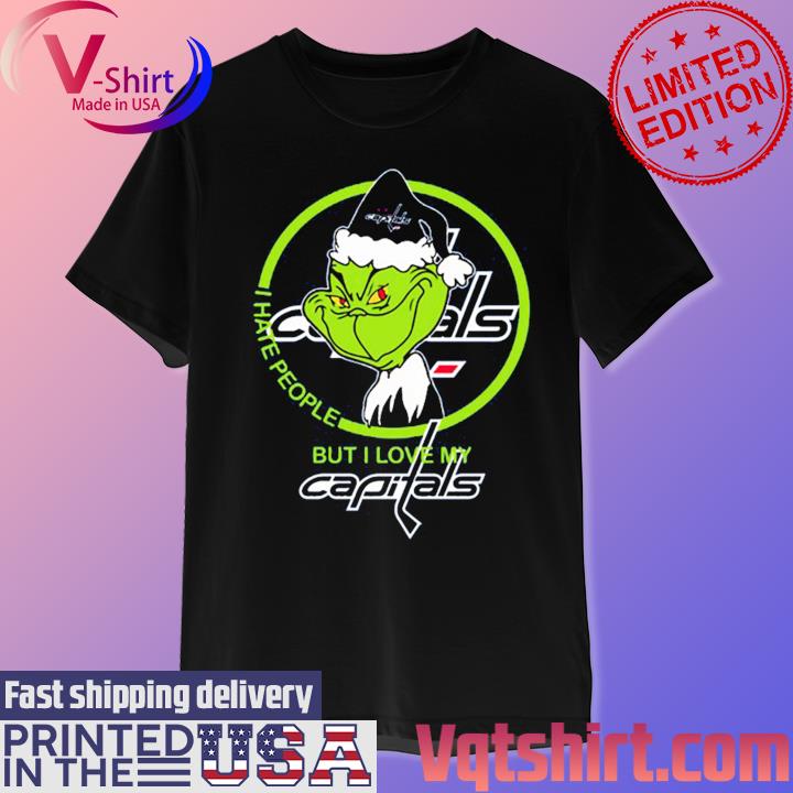 Santa Grinch I hate people but I love my Washington Capitals Christmas 2023 shirt