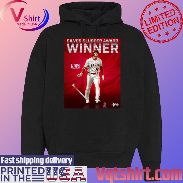 Shohei Ohtani Silver Slugger Award Winner s Black Hoodie