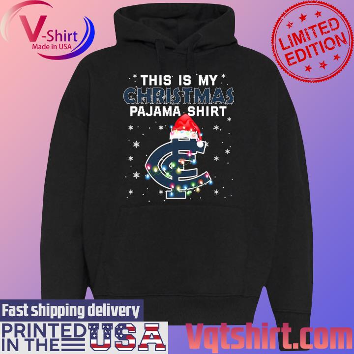 This is my Christmas pajama shirt Carlton Blues light s Black Hoodie