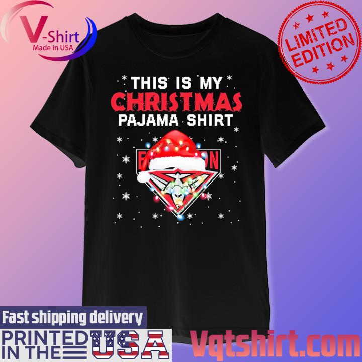 This is my Christmas pajama shirt Essendon Football light shirt