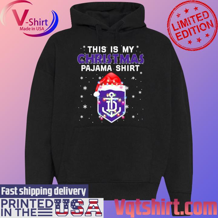 This is my Christmas pajama shirt Fremantle Dockers light s Black Hoodie