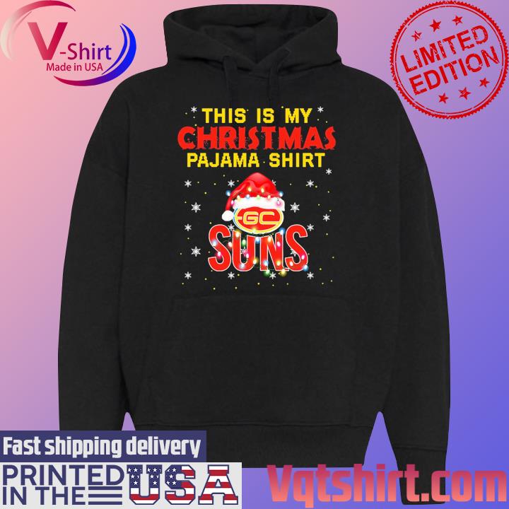 This is my Christmas pajama shirt Gold Coast light s Black Hoodie