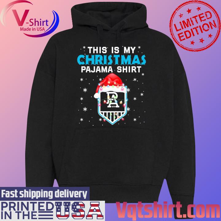 This is my Christmas pajama shirt Port Adelaide light s Black Hoodie