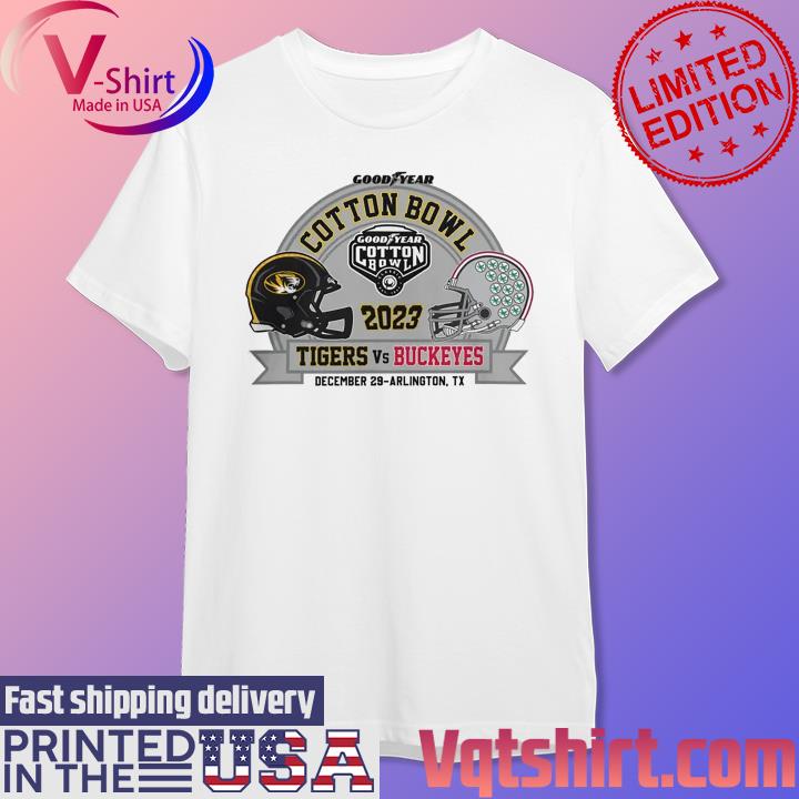 2023 Cotton Bowl Merch Mizzou Tigers Vs Ohio State Matchup T-Shirt