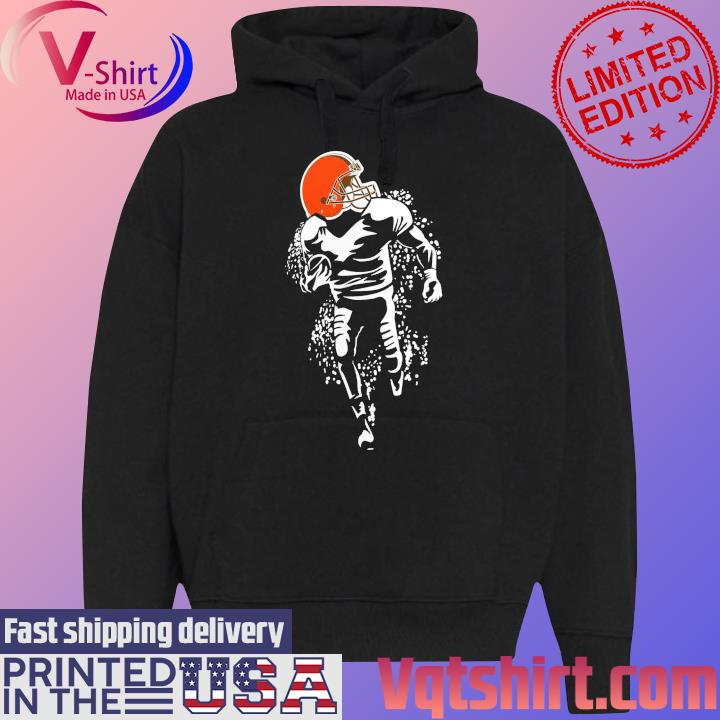 Cleveland Browns Starter Logo T-Shirt Black Hoodie