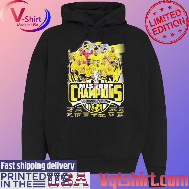 Columbus Crew Team 2023 MLS Cup Champions Signatures s Black Hoodie