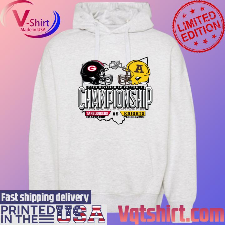 Glenville Tarblooders vs Archbishop Alter Knights 2023 Division IV Football Championship s Hoodie