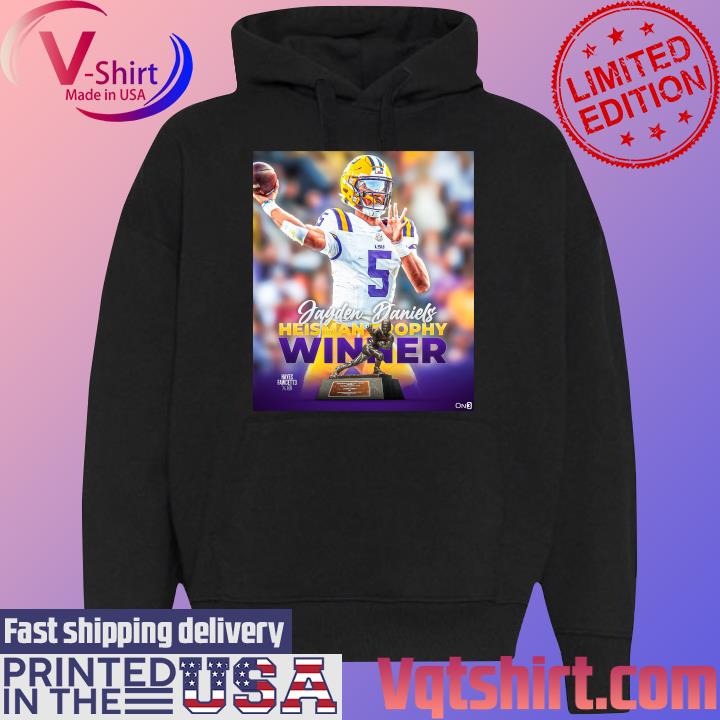 Jayden Daniels Heisman Trophy Winner s Black Hoodie