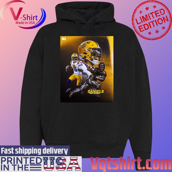 Jayden Daniels LSU 2023 Heisman Trophy Winner s Black Hoodie