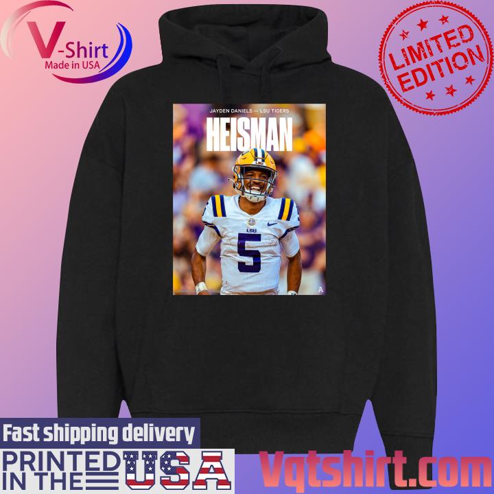 Jayden Daniels LSU Tigers Heisman 2023 Trophy Winner s Black Hoodie