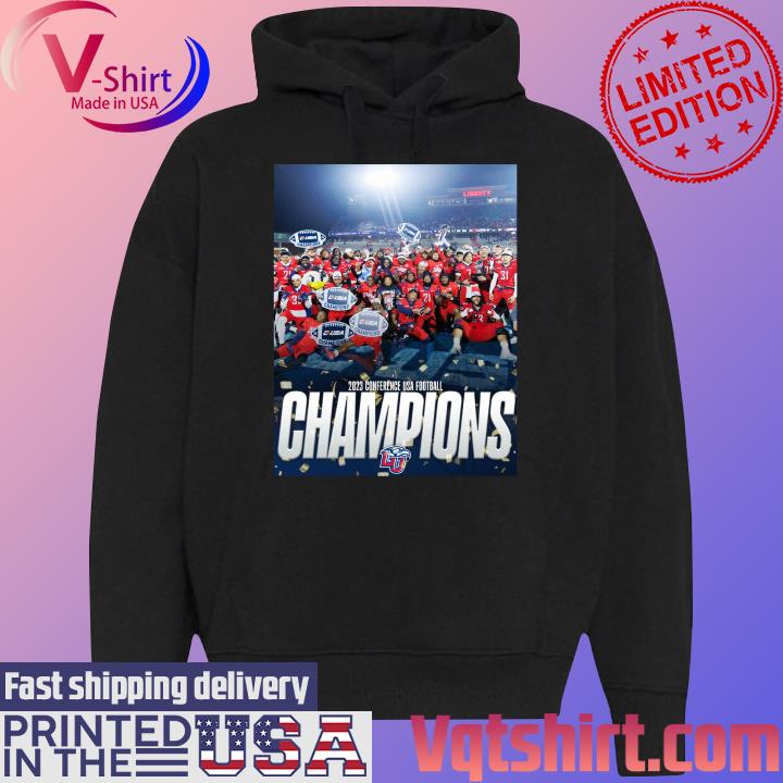 Liberty Flames Team 2023 Conference USA Football Champions s Black Hoodie