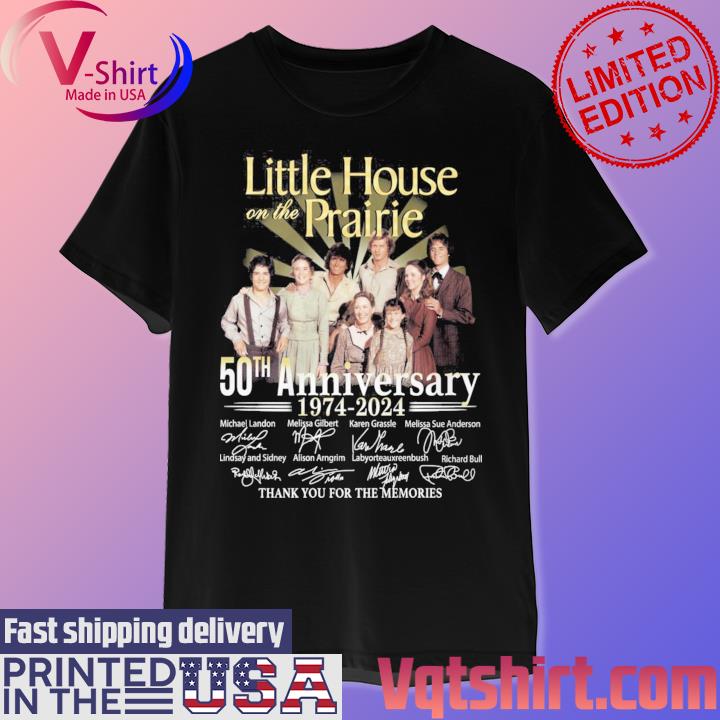 Little House On The Prairie 50th Anniversary 1974-2025 Thank You For The Memories Signatures Shirt