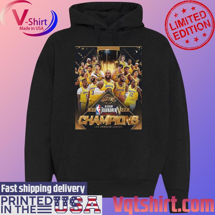 Los Angeles Lakers in Season Tournament T-Shirt Black Hoodie