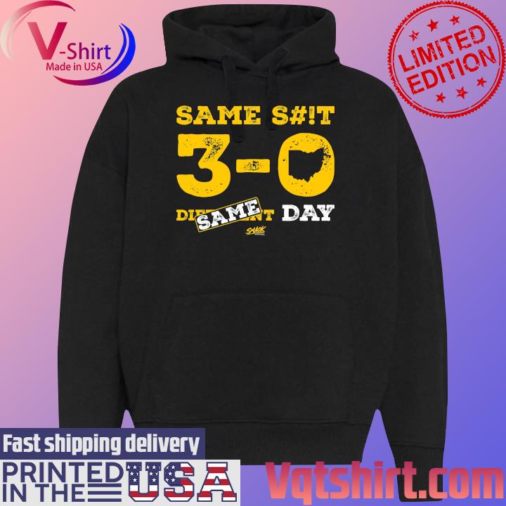 Michigan College Fans Same Shit 3-0 Anti OSU Different Same Day s Black Hoodie