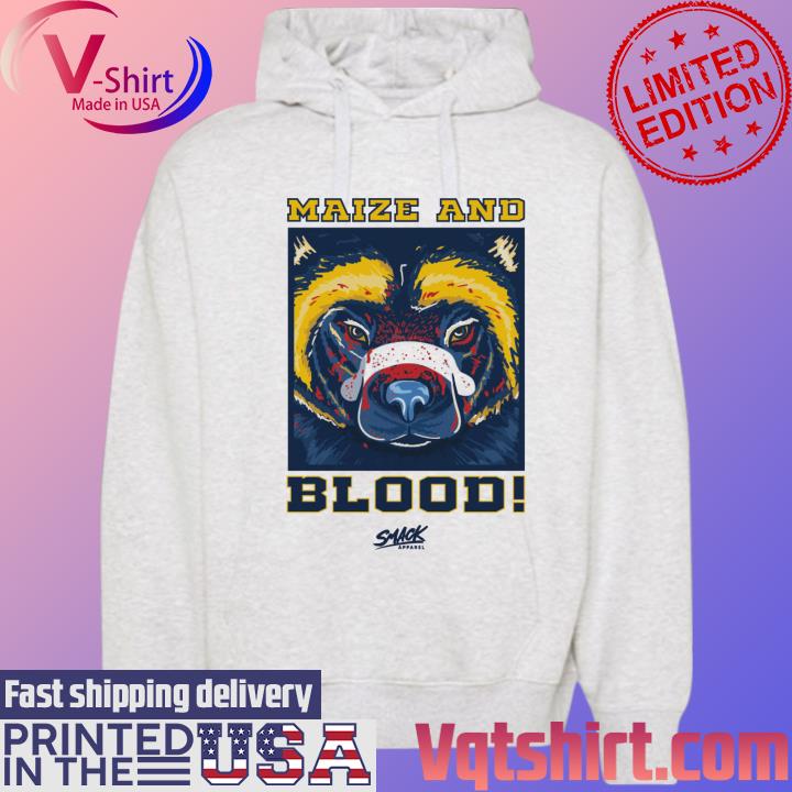 Michigan Wolberines Maize And Blood Shirt Hoodie