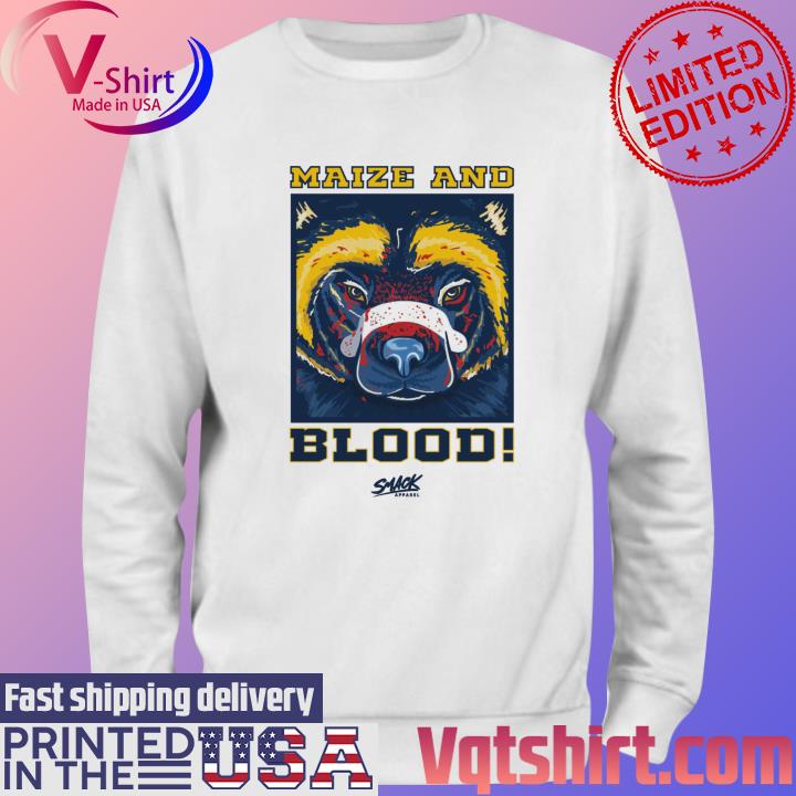 Michigan Wolberines Maize And Blood Shirt Sweater