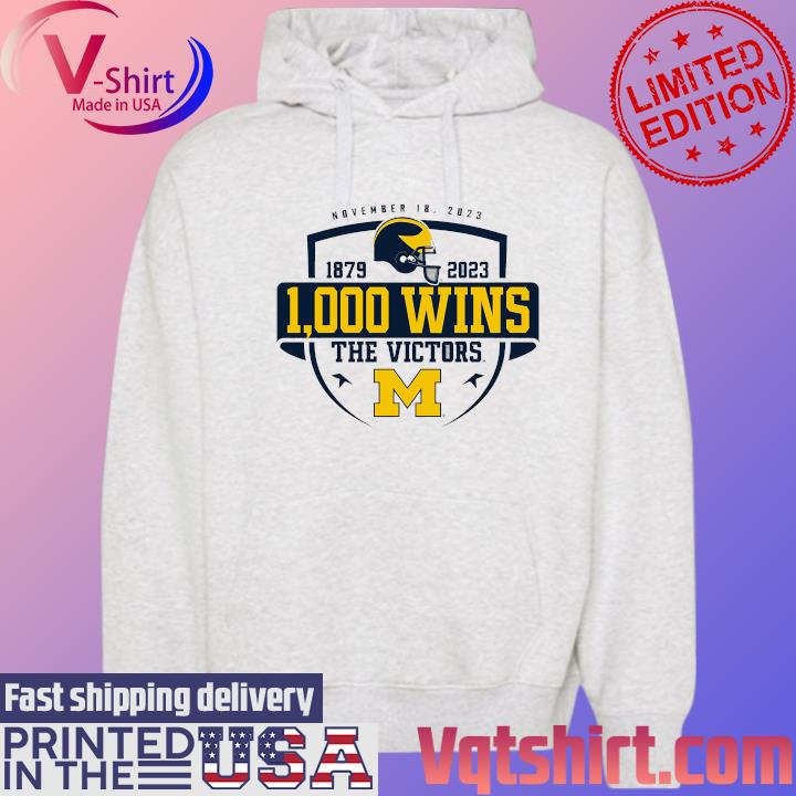 Michigan Wolverines 1000TH Win The Victors Shirt Hoodie