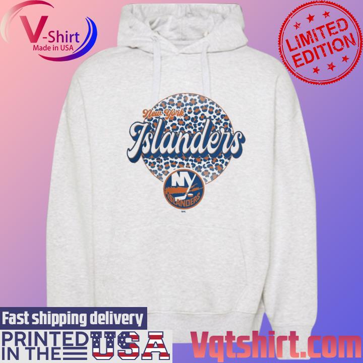 New York Islanders Personalized Name & Number Leopard Print Logo Shirt Hoodie