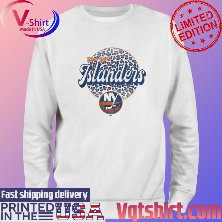 New York Islanders Personalized Name & Number Leopard Print Logo Shirt Sweater