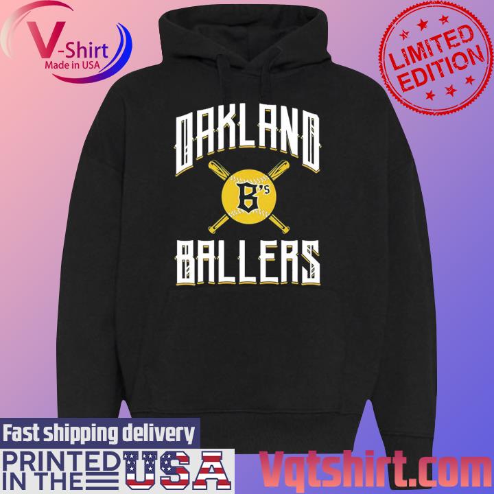 Oaklandish Oakland Ballers Bat Logo Shirt Black Hoodie