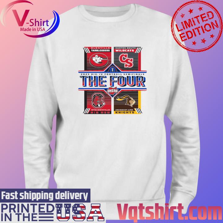 Official 2023 DIV IV Football Semi Finals The Four Tarblooders Wildcats Big Red and Knights s Sweater