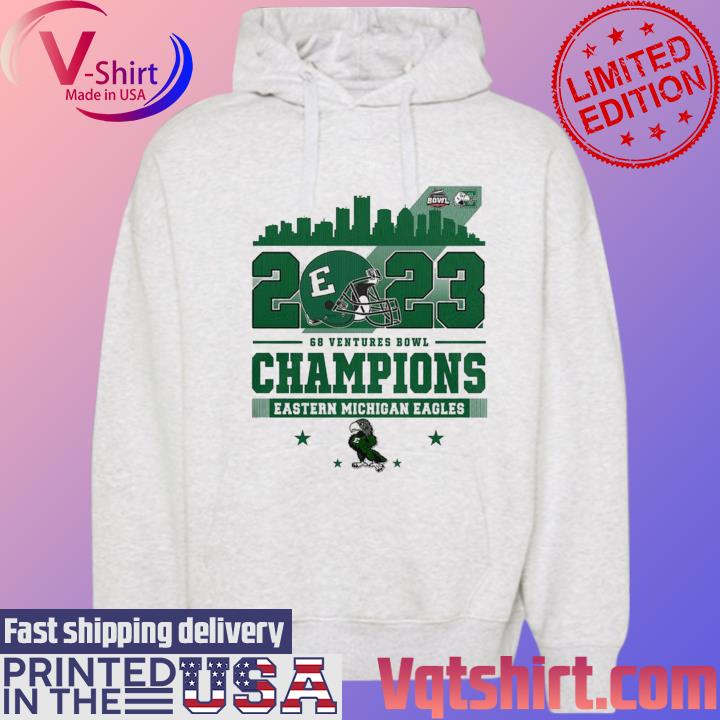 Official 2023 Go Ventures Bowl Champions Eastern Michigan Eagles Shirt Hoodie