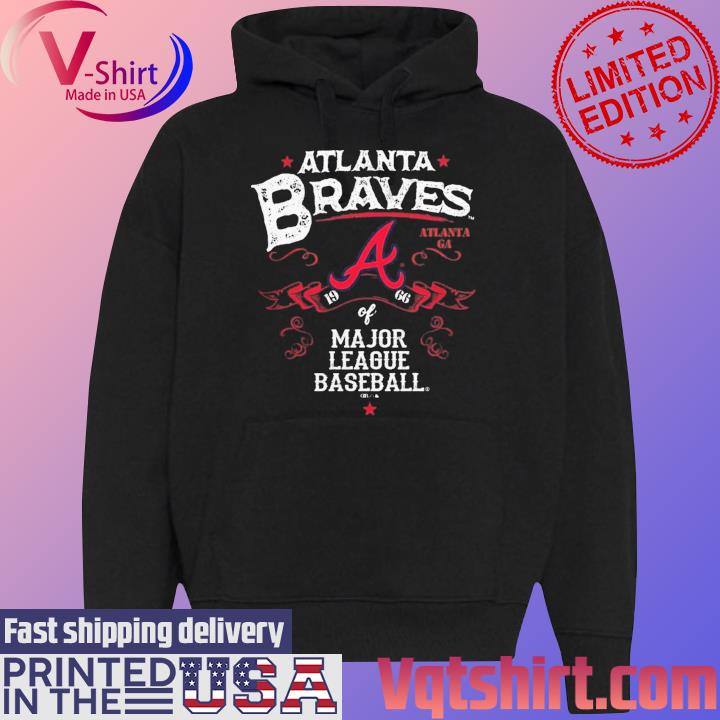 Official Atlanta Braves Darius Rucker Collection Beach Splatter T-Shirt Black Hoodie