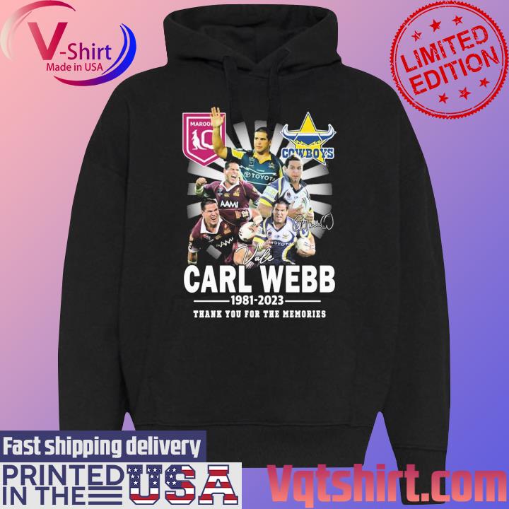 Vqtshirt Fashion Llc Official Carl Webb 1981 2023 Thank You For The Memories Signatures T Shirt 8815