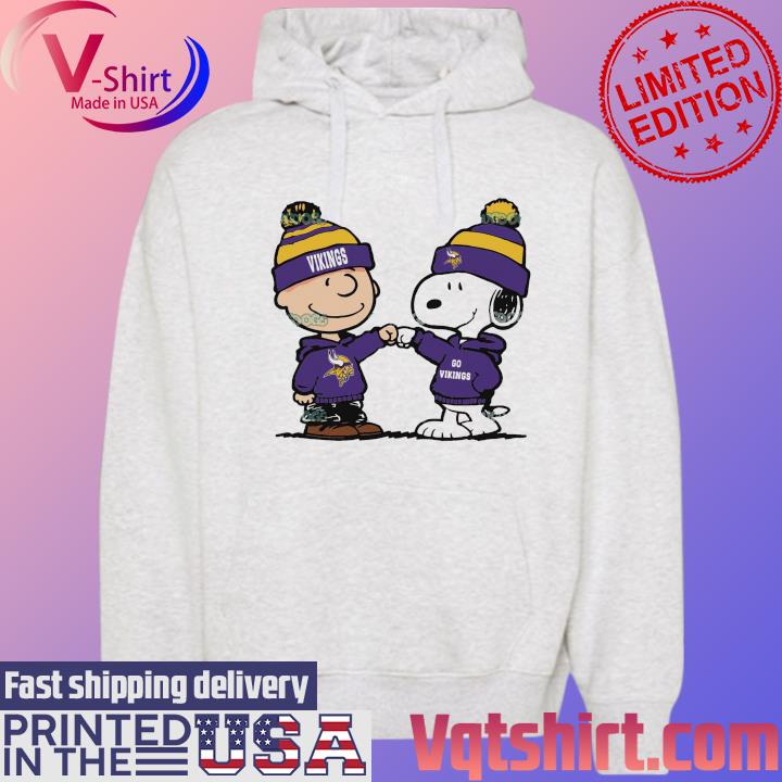 Official Charlie Brown And Snoopy NFL Minnesota Vikings Football s Hoodie