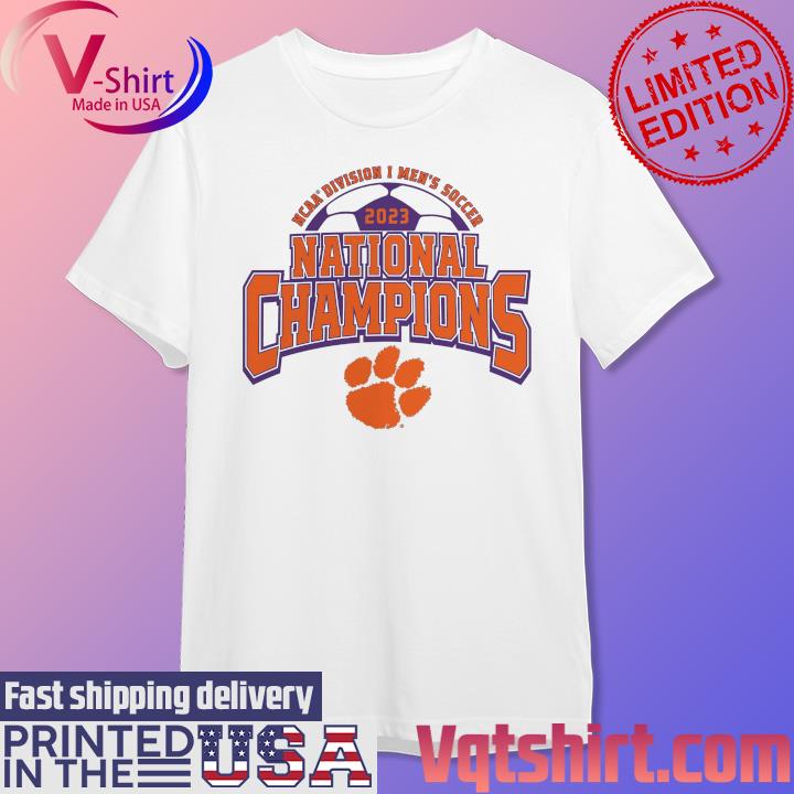 Official Clemson Tigers 2023 NCAA Division I Men's Soccer National Champions T-Shirt