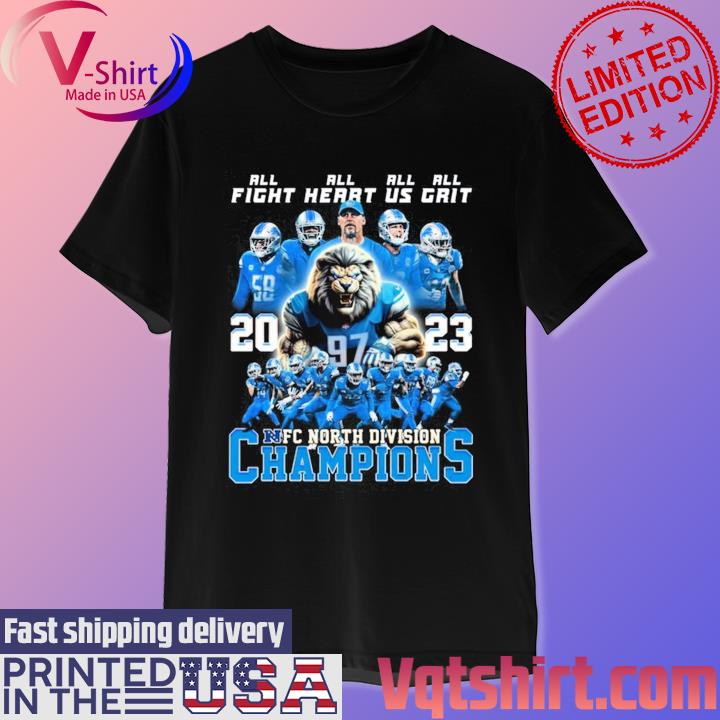 Official Detroit Lions All Fight All Heart All Us All Grit 2023 NFC ...