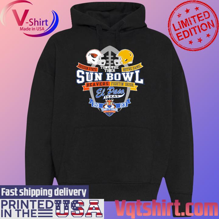 Official El Paso Texas, Oregon State Beavers vs Notre Dame Fighting Irish 2023 Sun Bowl s Black Hoodie