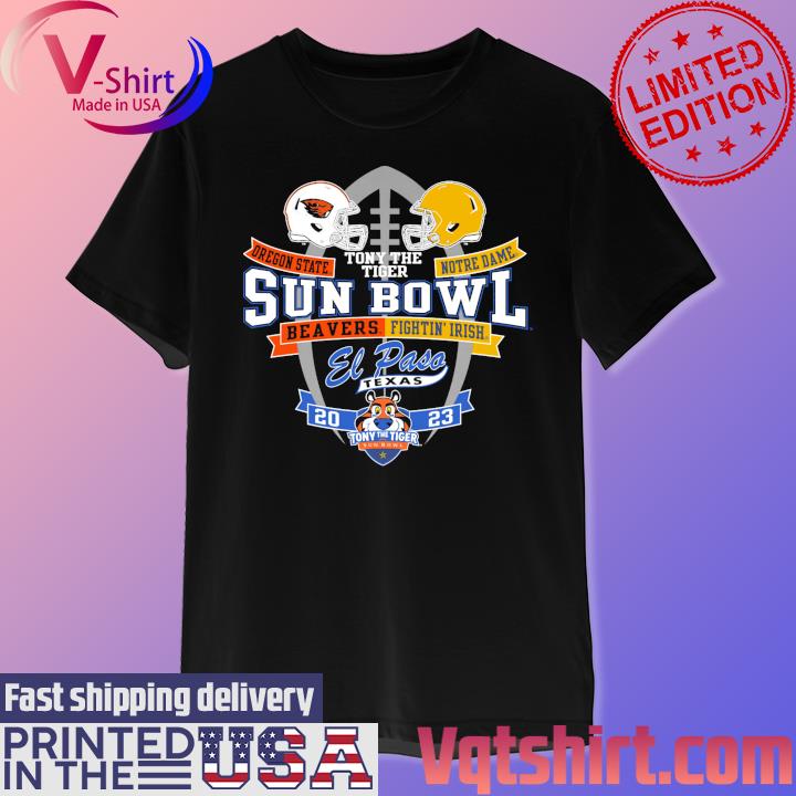 Official El Paso Texas, Oregon State Beavers vs Notre Dame Fighting Irish 2023 Sun Bowl shirt