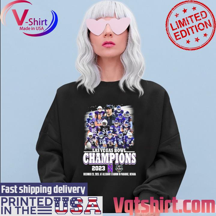 Official Las Vegas Bowl Champions 2023 Northwestern December 23, 2023 AT Allegiant Stadium In Paradise, Nevada T-Shirt Sweater