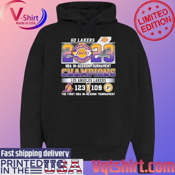 Official Los Angeles Lakers Win 123-109 Indiana Pacers 2023 Go Lakers NBA In-Season Tournament Champions s Black Hoodie