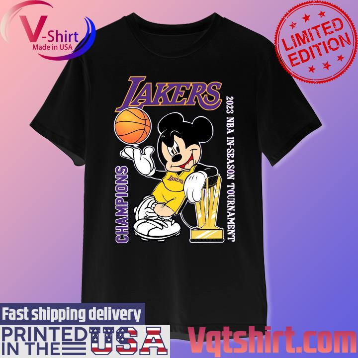 Official Mickey mouse Trophy Lakers Champions 2023 NBA In-Season Tournament shirt