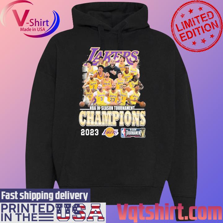 Official NBA Los Angeles Lakers Team 2023 In-Season Tournament Champions s Black Hoodie