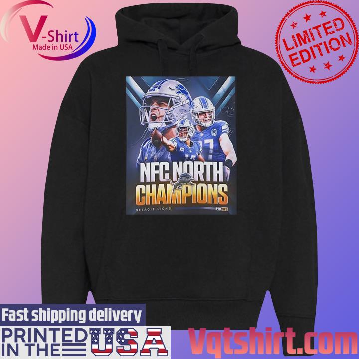 Official NFC North Champions Detroit Lions Shirt Black Hoodie