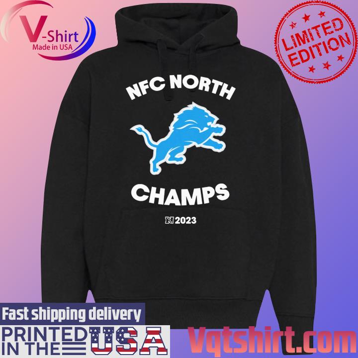 Official NFC North Detroit Lions Champions 2023 s Black Hoodie